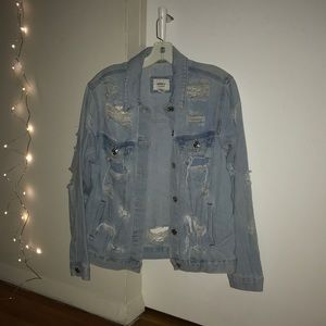 Forever 21 Super Distressed Denim Jacket